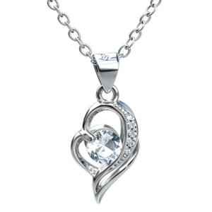 Sterling Silver Dual Heart Pendant